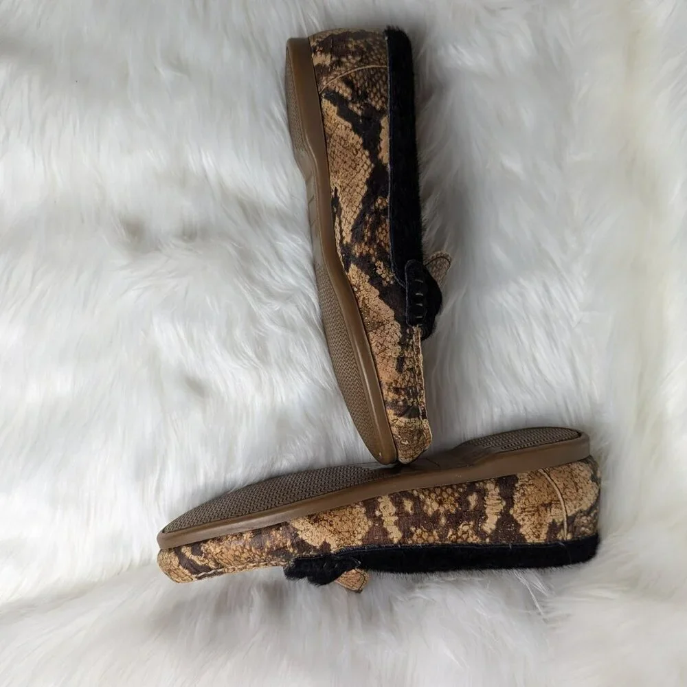 Queork Cork Snake print Faux Fur Loafers Queork Cork Snakeprint Faux Fur Loafers